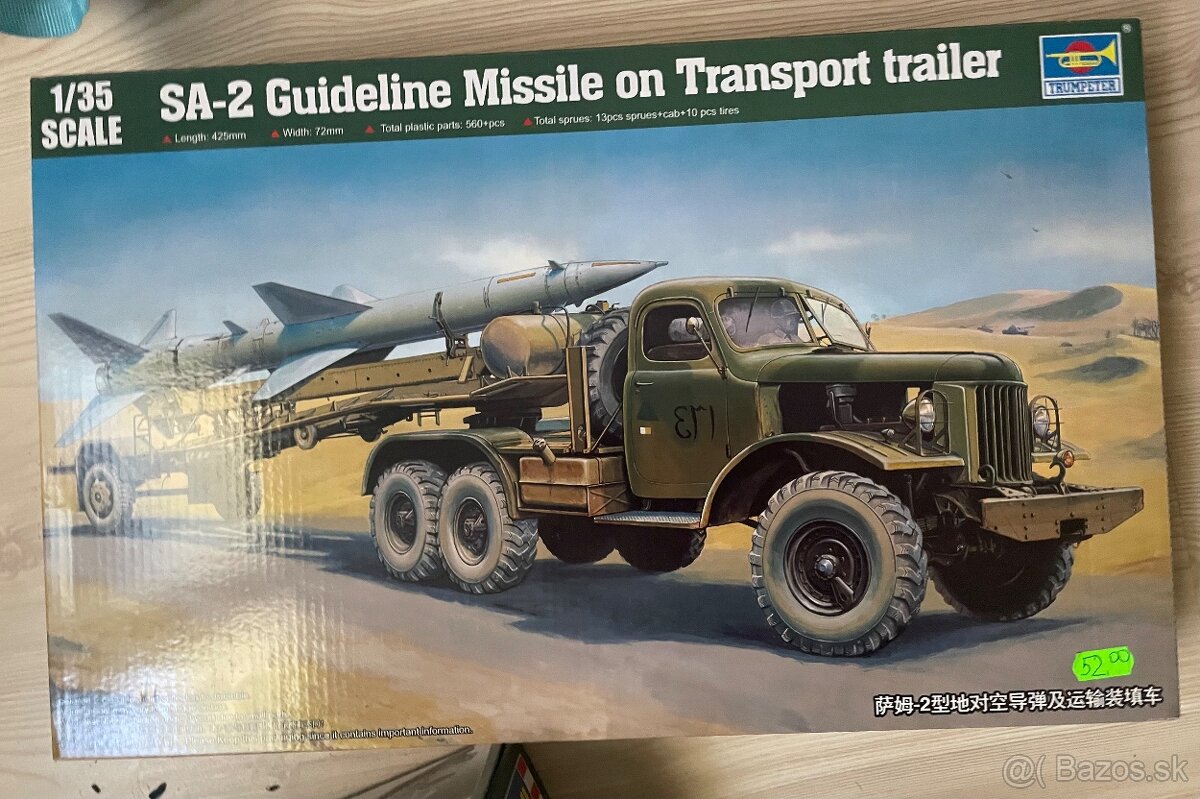 Plastový model: SA-2 + truck & trailer