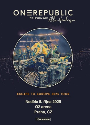 4x vstupenky na státie - ONE Republic Praha 5.10.2025