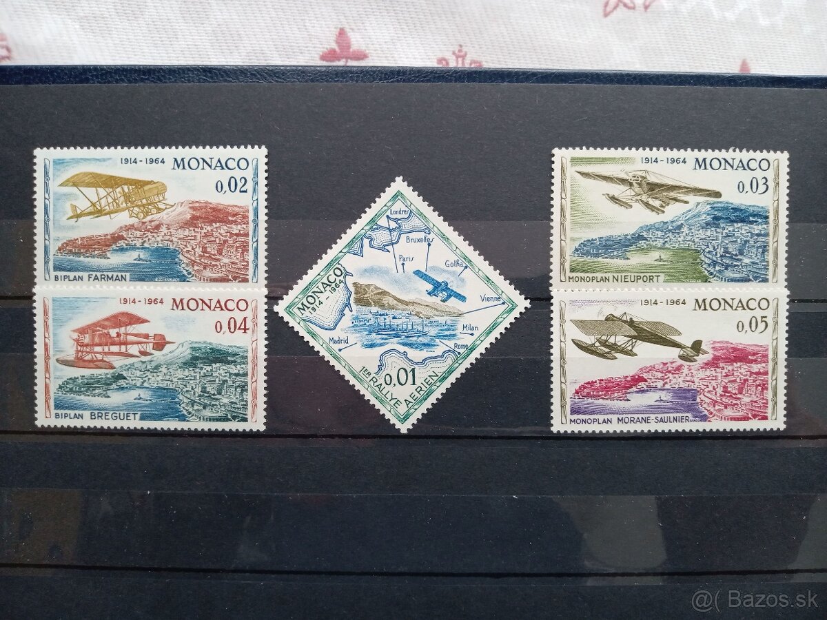 Poštové známky č.796 - Monako - lietadlá