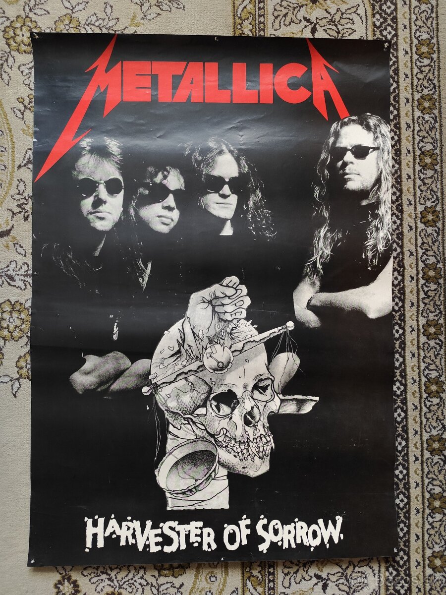 plagáty Metallica a IRON MAIDEN