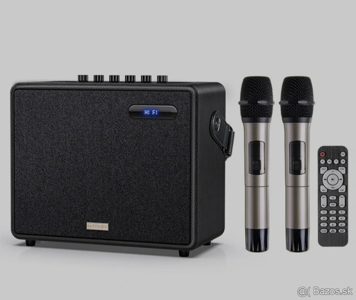 Reproduktor s mikrofónmi +bluetooth+ USB +2x mikrofóny