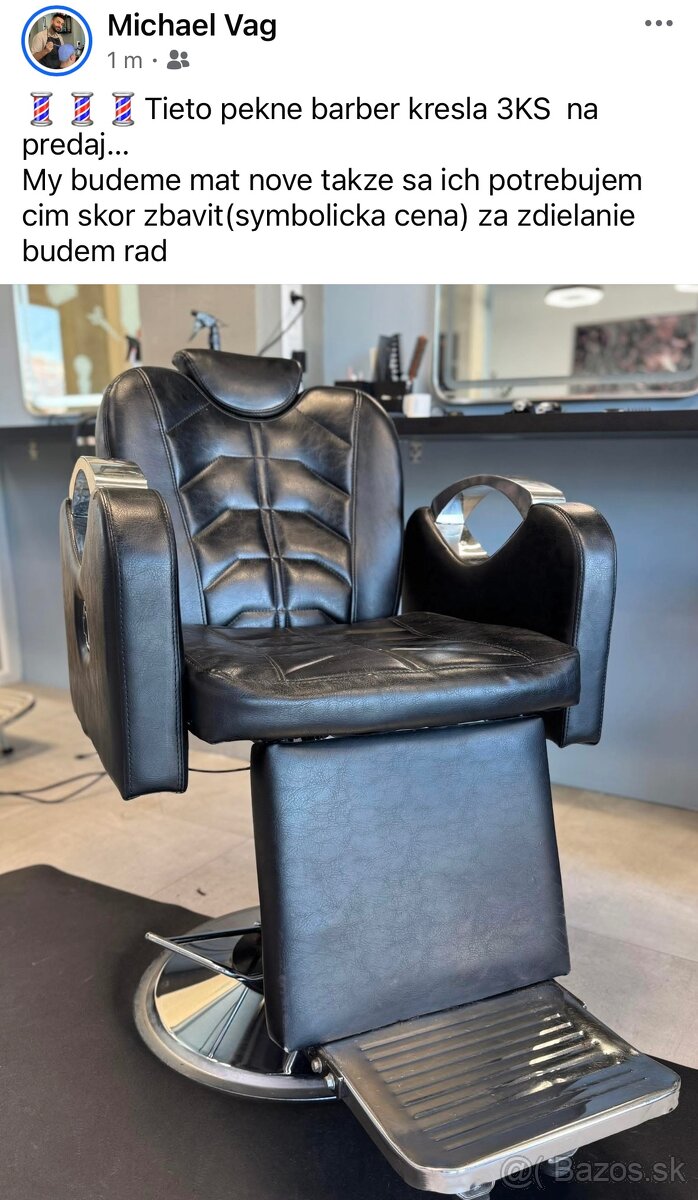 Predam barber kresla