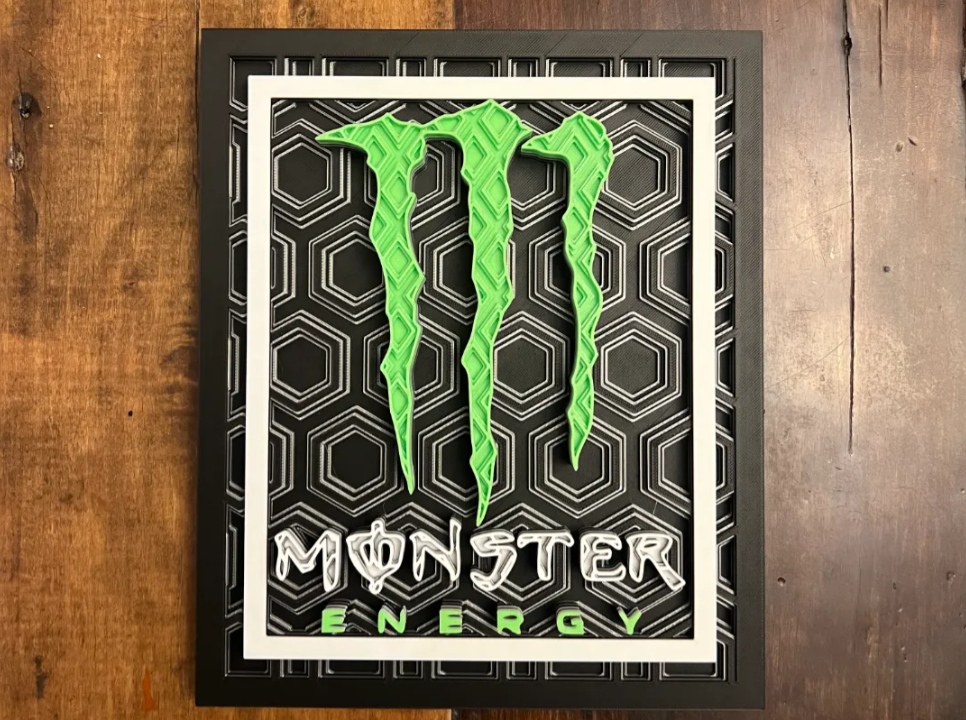 Mozaikový obraz Monster Energy.
