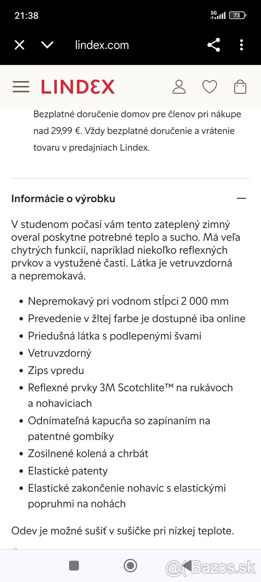 Detský overal
