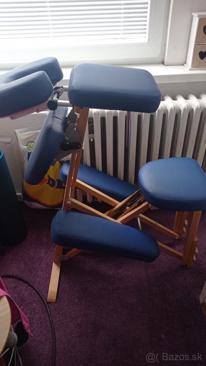 Masážna stolička skladacia drevená Vigor
