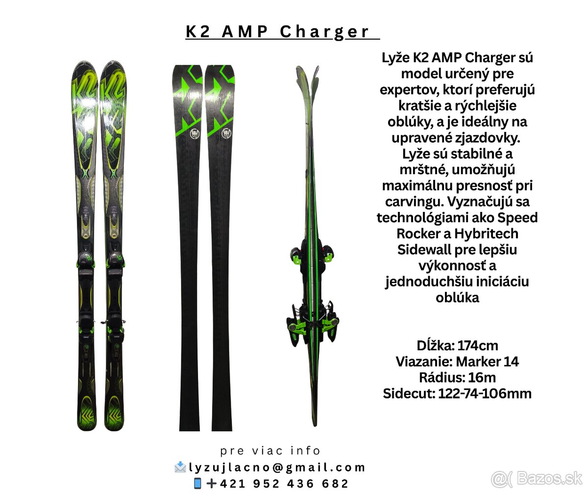 K2 AMP CHARGER 172cm スキー