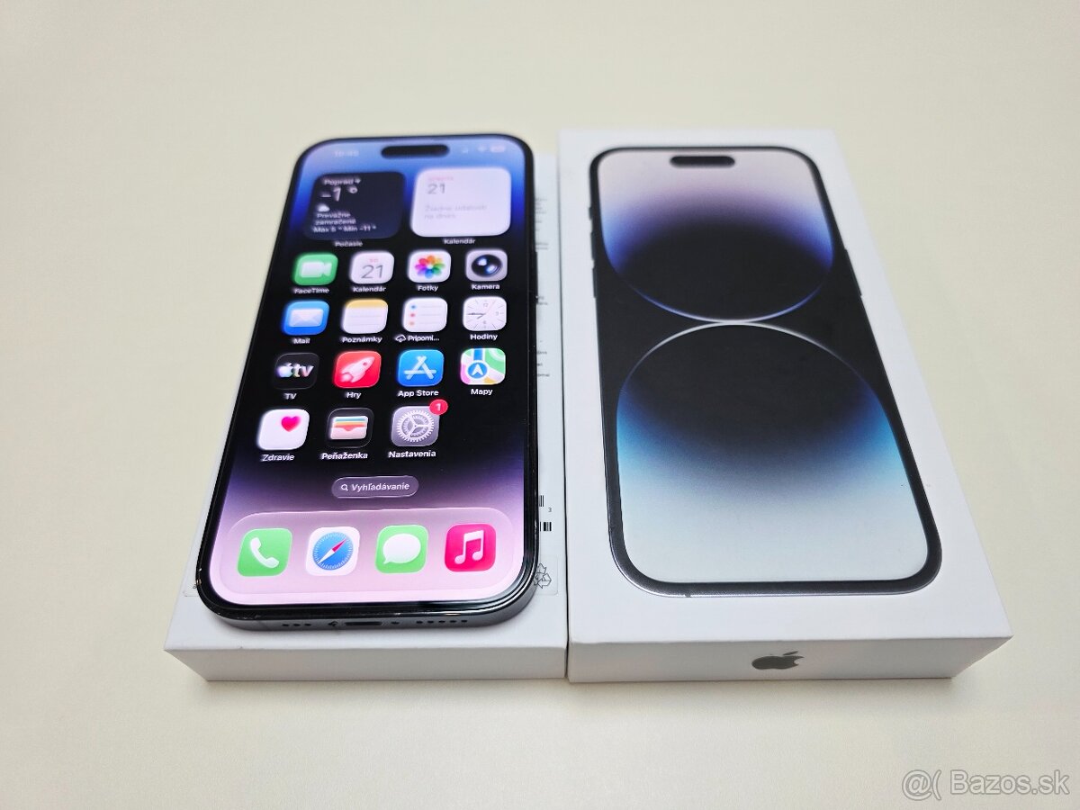 APPLE IPHONE 14 PRO 128GB BLACK,BATERKA 100%