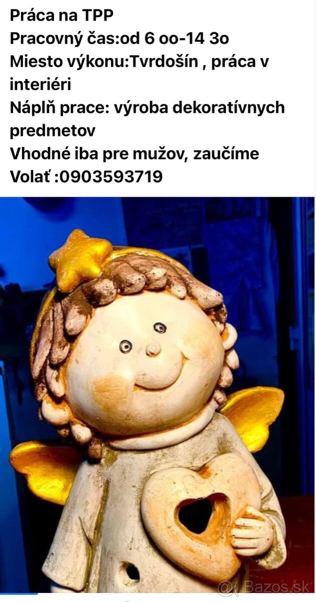 výroba dekoratívnych predmetov