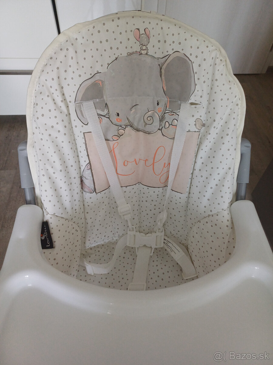Jedálenská stolička Lorelli Grey Elephant