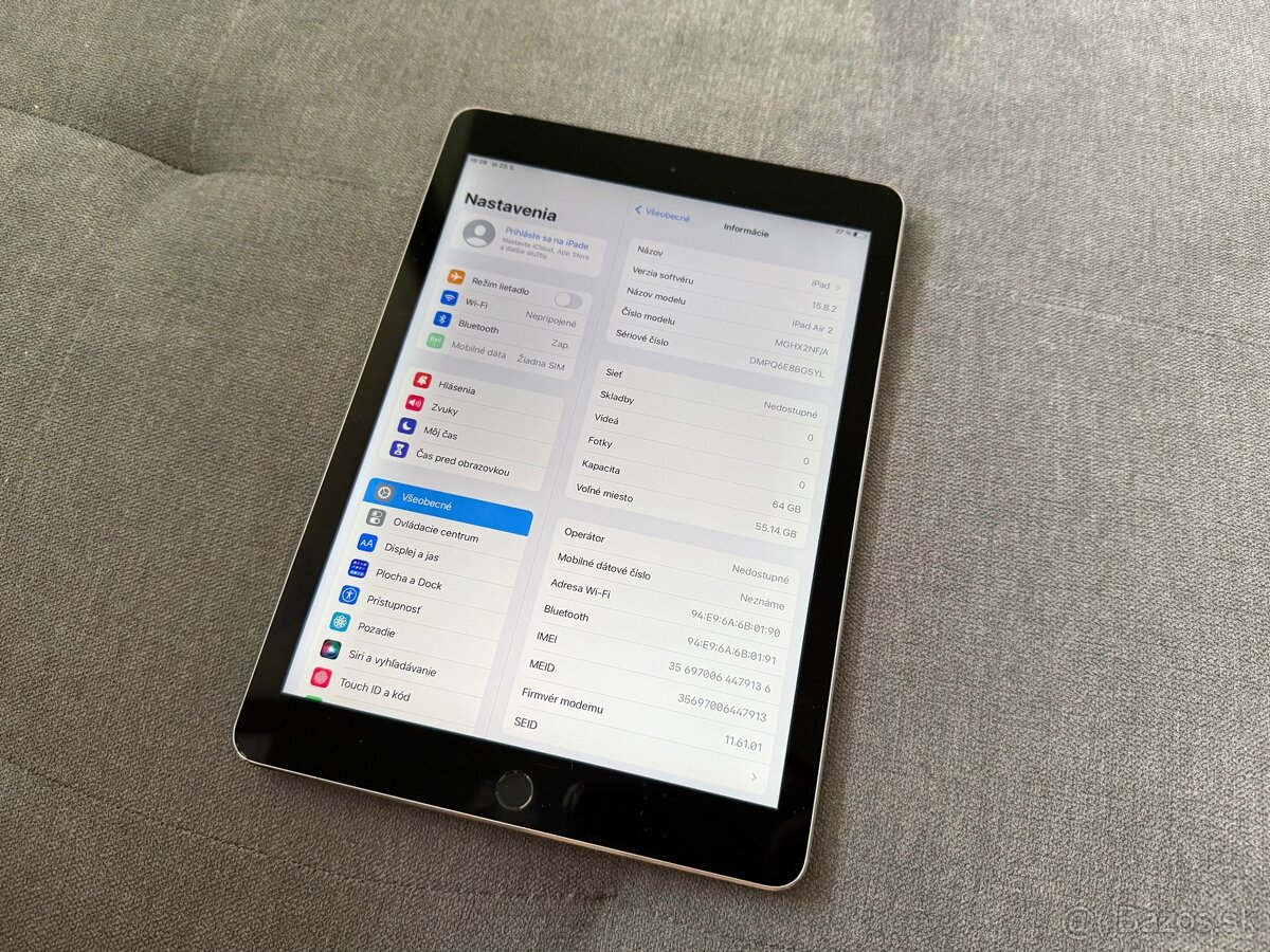 iPad Air 2, 64 GB cellular, Space Grey