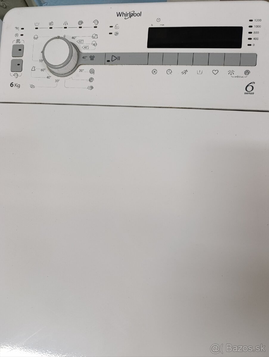 Whirlpool 6kg a 6.5kg práčka 1200Rpm.