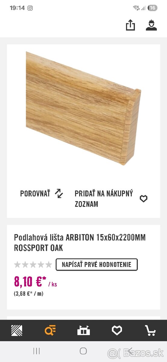 Lišty drevo
