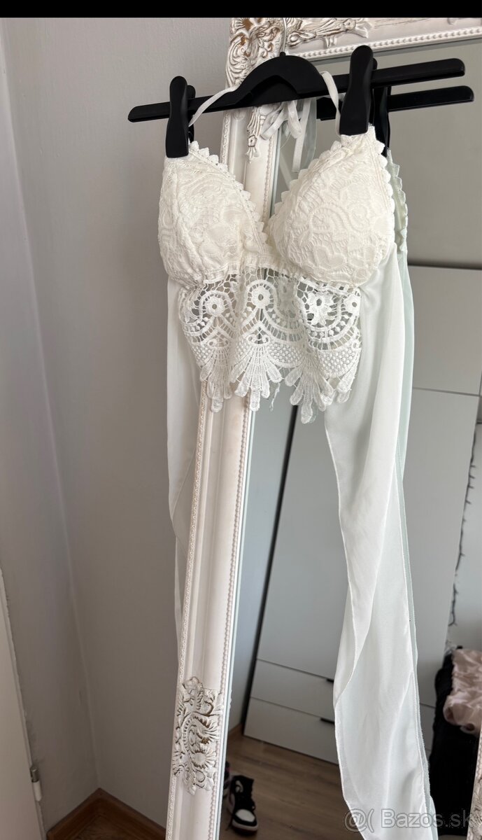 Hačkovany croptop / plavky