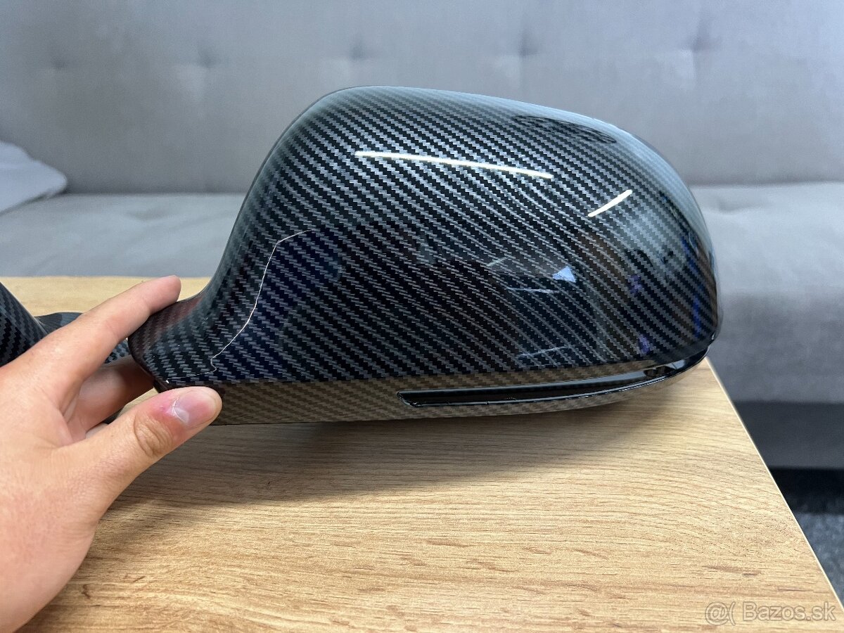 Karbónové kryty spätných zrkadiel Audi A5
