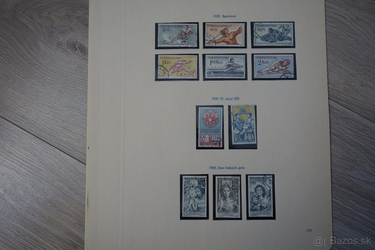 Československo 1959, zbierka stav /ʘ