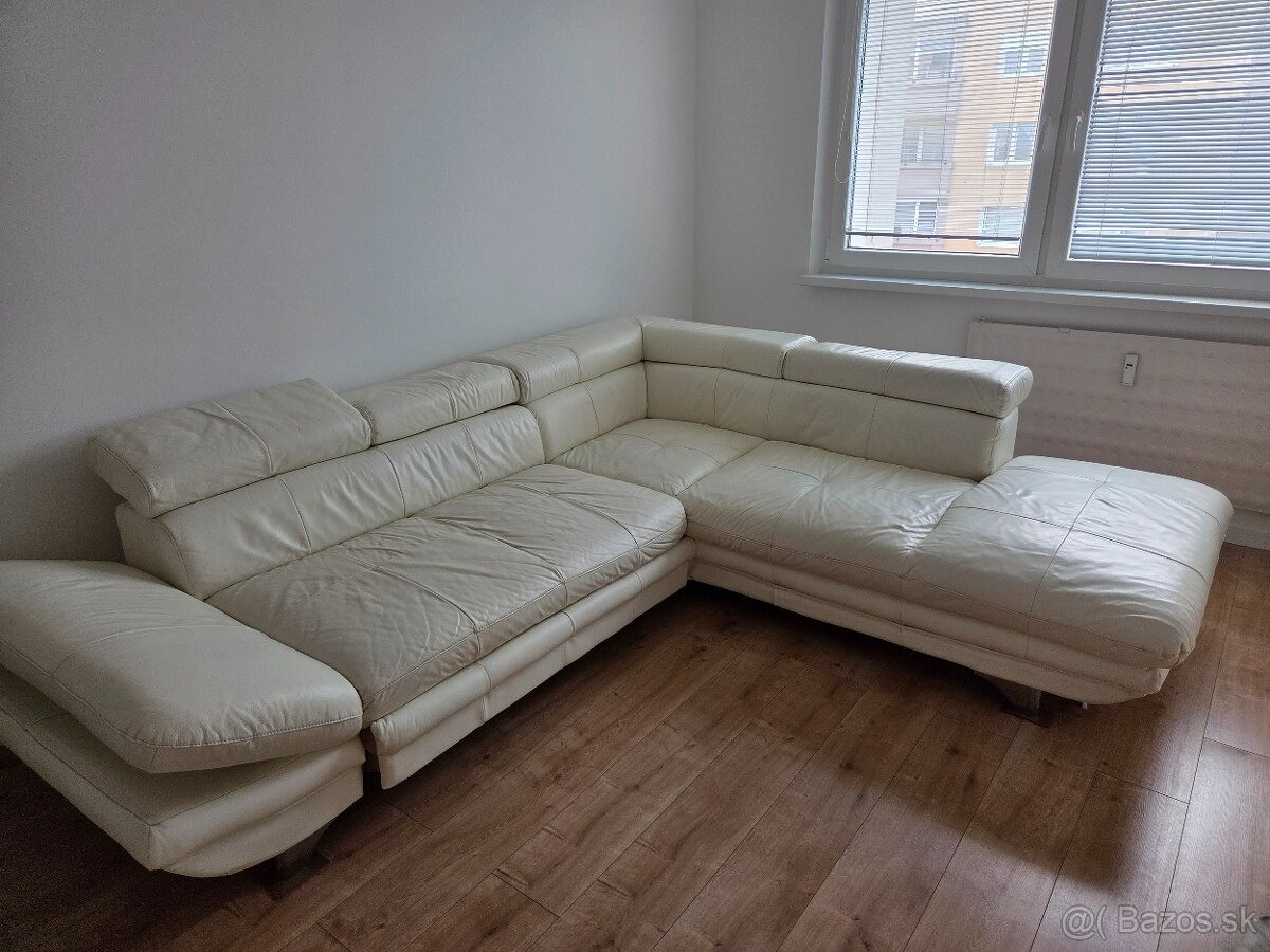 Biela kozena sedacia suprava roztahovacia