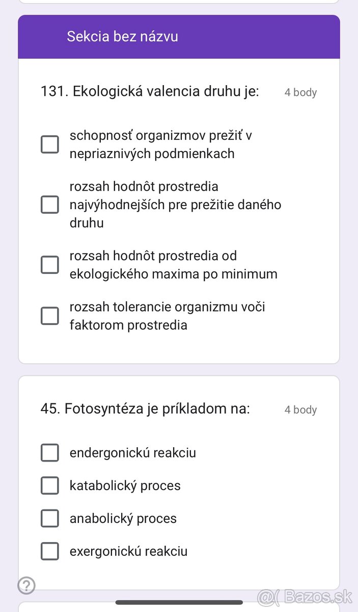 SZU Podklady na prijímačky