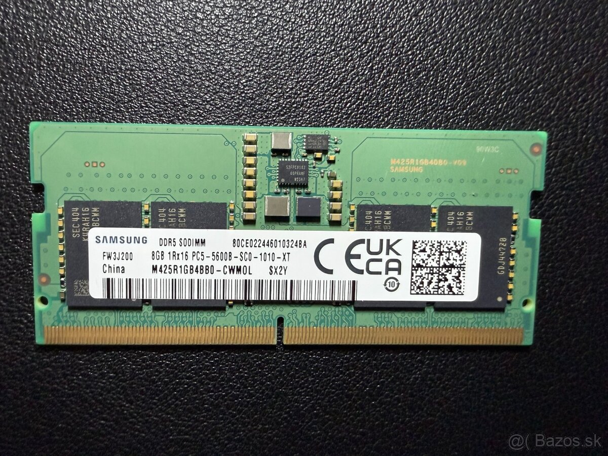 Predám pamäť Samsung 8GB DDR5-5600 SO-DIMM