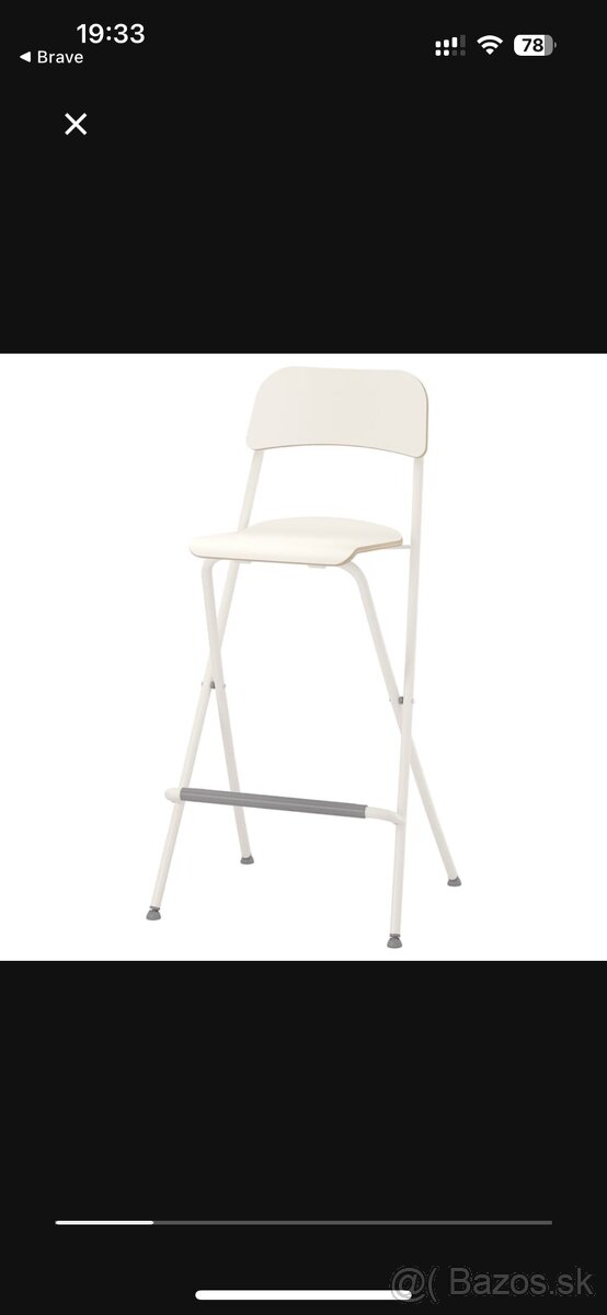 ikea skladacie stolicky franklin biele