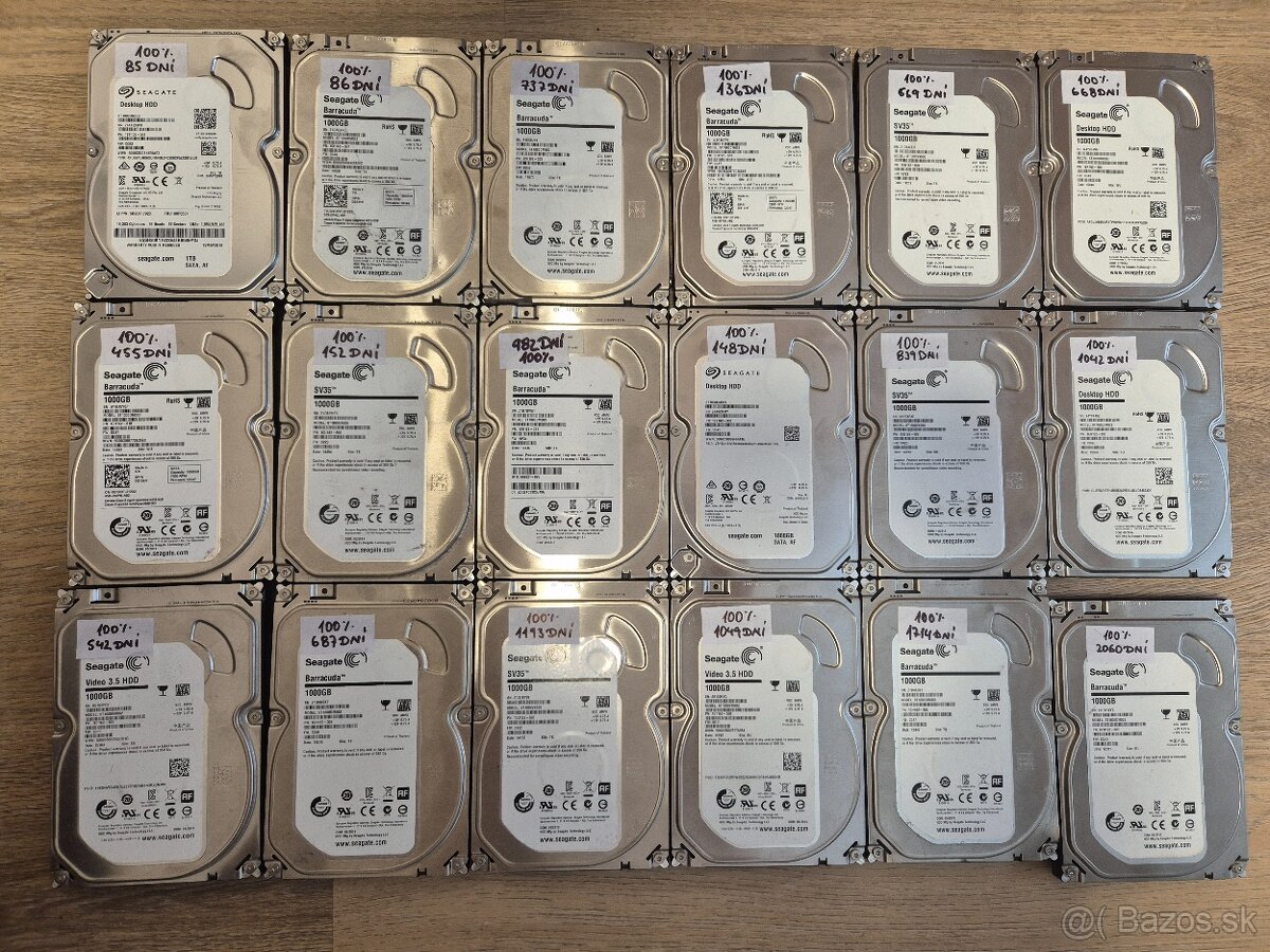 HDD 3,5" 1TB SATA Seagate Desktop (9x)