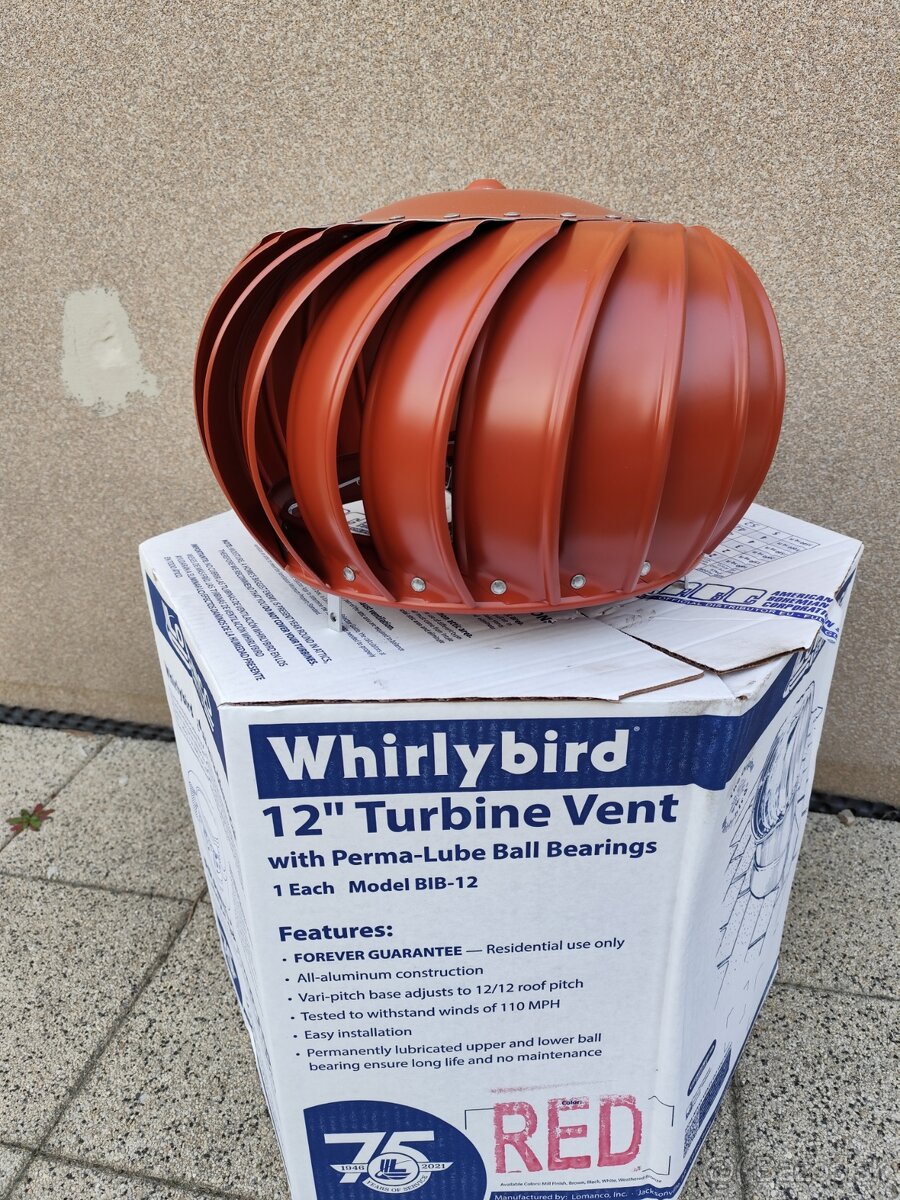 ventilačná rotačná turbína