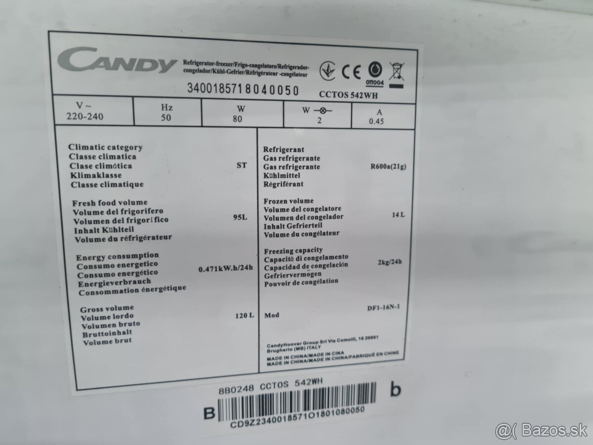 chladnika Candy CTOS 542WH