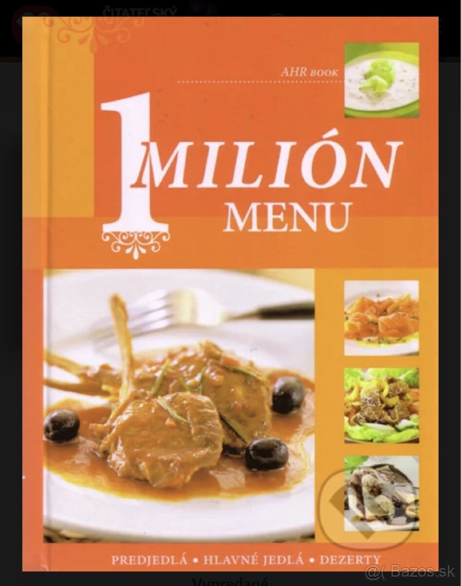 Kuchárka 1 milión menu