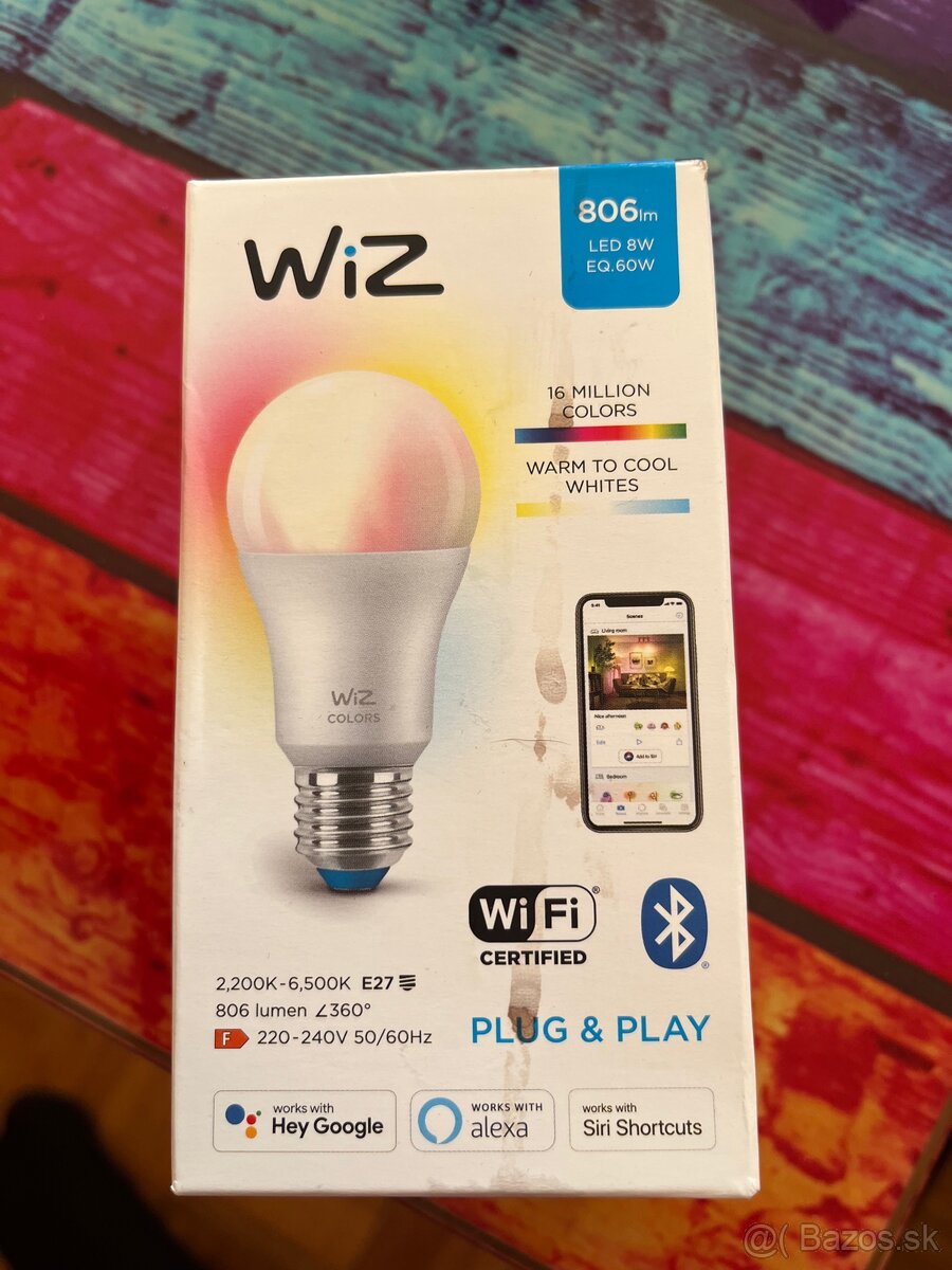 Smart žiarovka Wiz wifi LED RGB E27