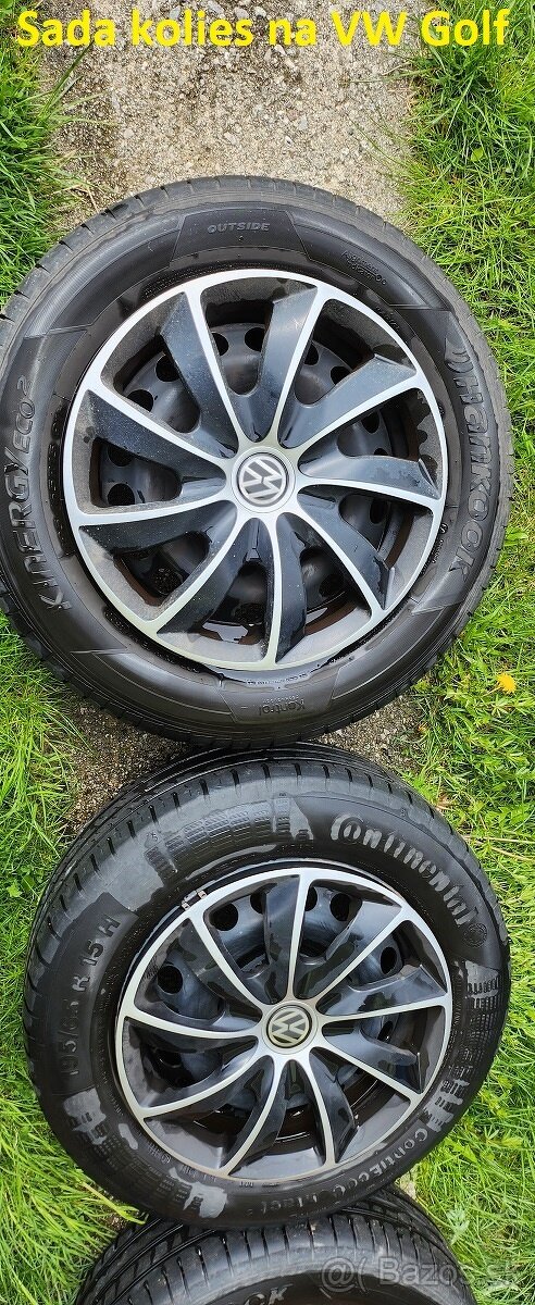 ✔Lacno sada kolies z VW Golf s letnými pneu CONTINENTA