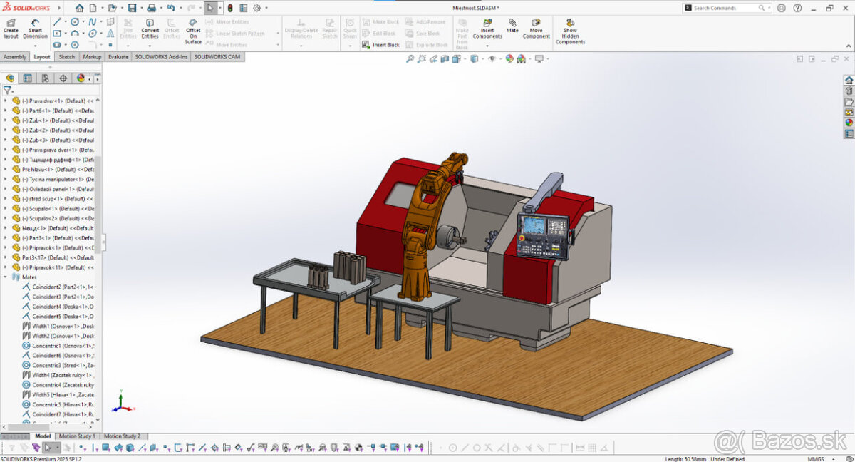 🔧 3D modelovanie v SolidWorkse – symbolicky a spoľahlivo
