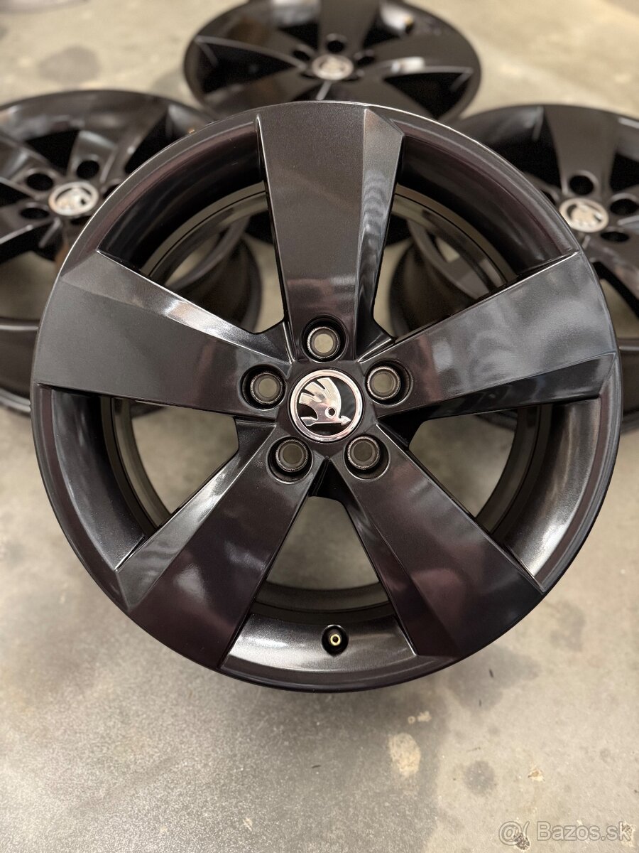 Hliníkové disky 5x100 R16 Škoda Nanuq Black - Scala Kamiq