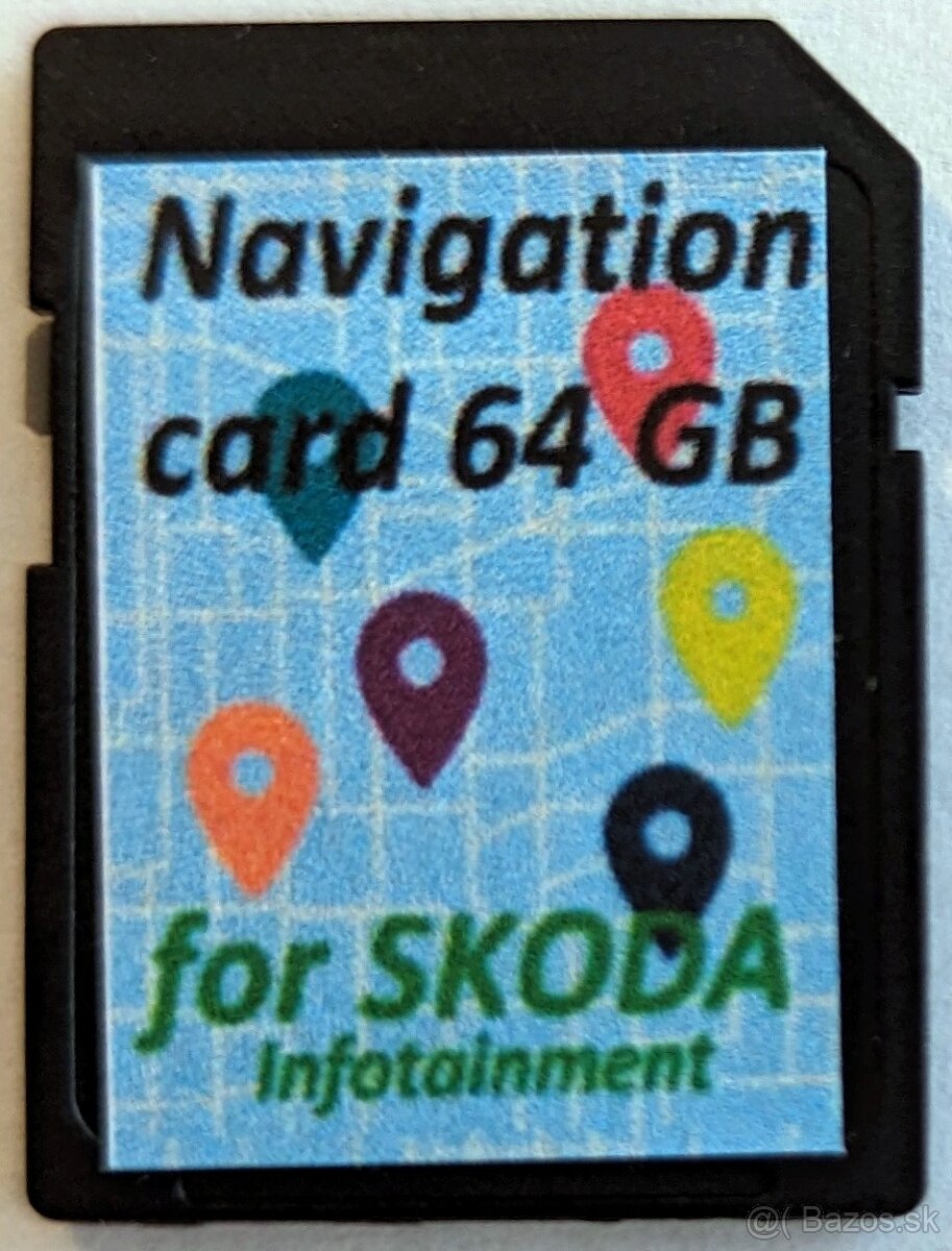 Navigácia 64 GB - Mapy Škoda SuperB, Octávia, Rapid, Kodiaq