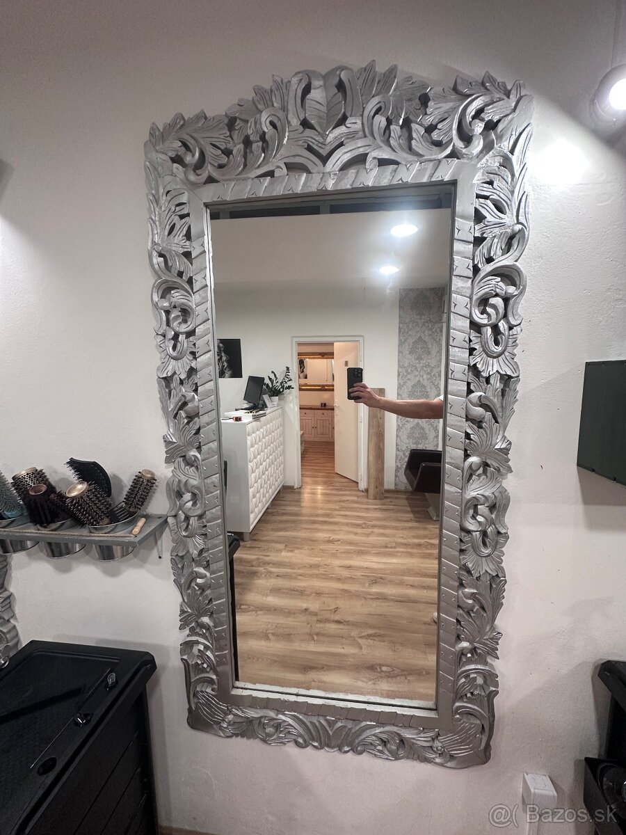 3ks veľké zrkadlá s dreveným rámom