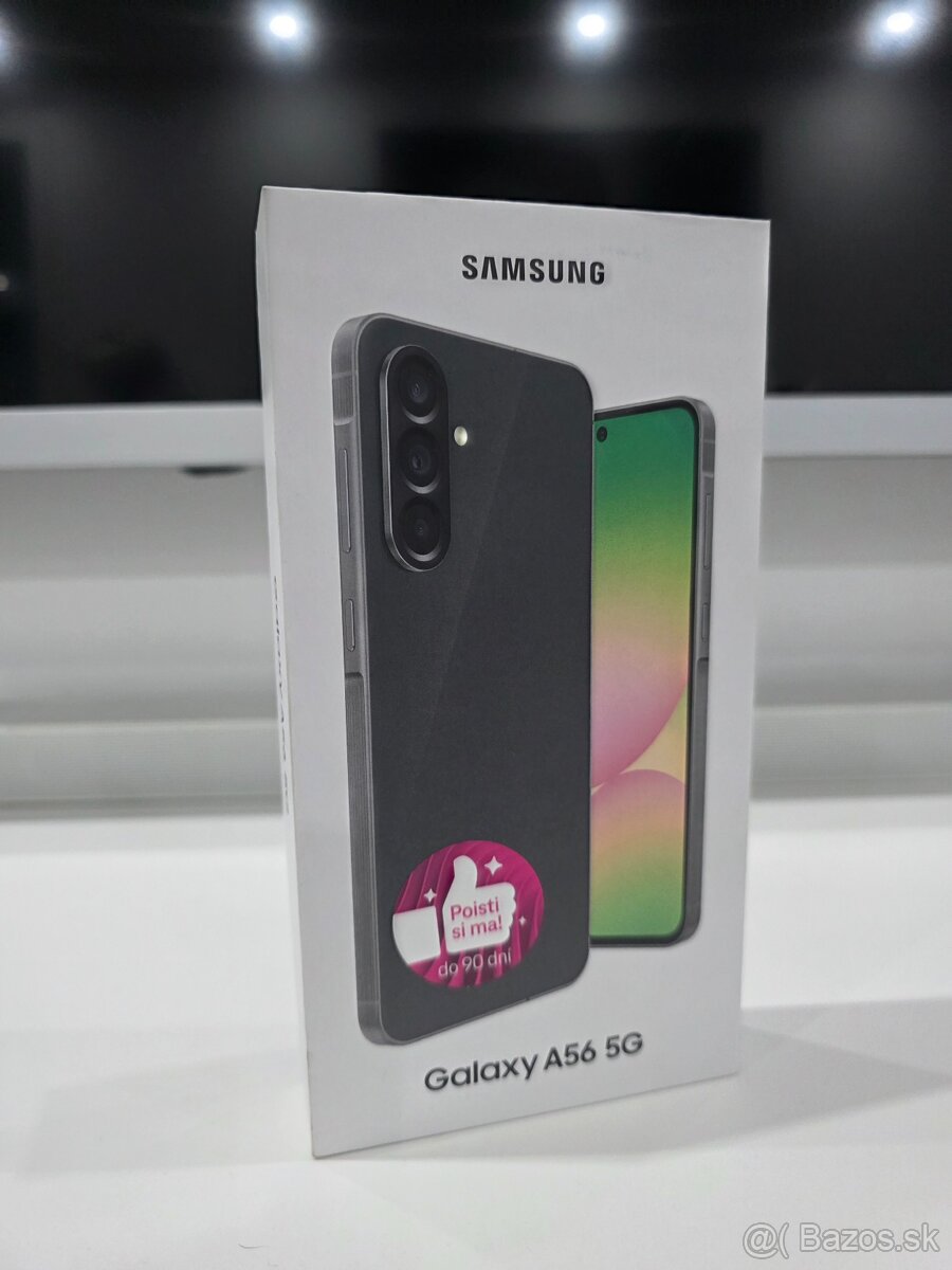 nový Samsung A56 5G 256GB Black. Kupene 19.08.2025