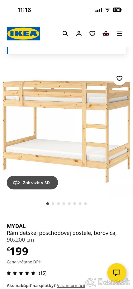 Detska poschodova postel