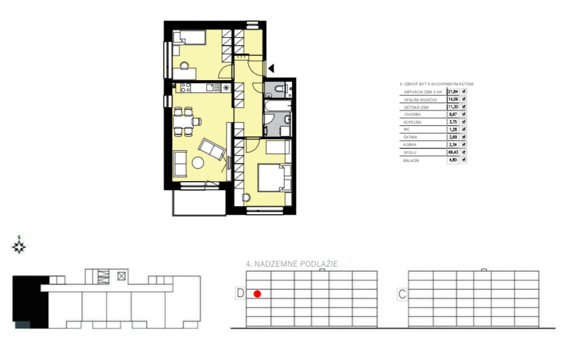 🏡 Na predaj nový 3-izbový byt s parkovacím státím – Brezno,