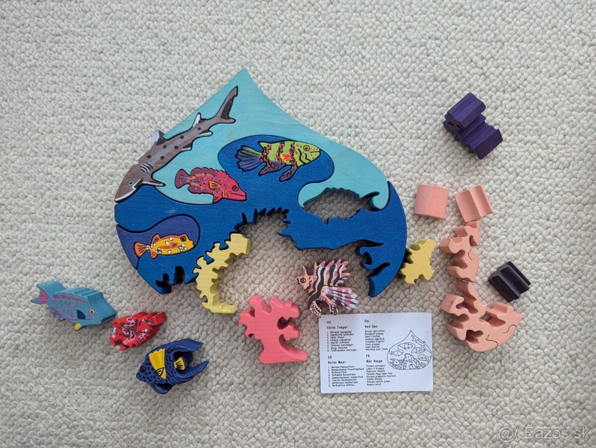 Drevené puzzle, skladačka, BAJO
