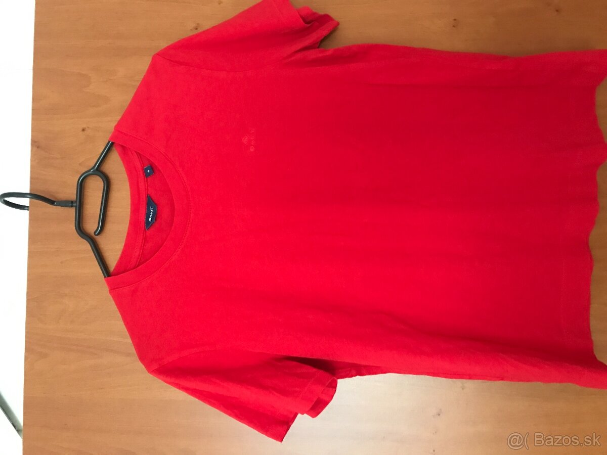 GANT originál žiarivá červená damske tricko S