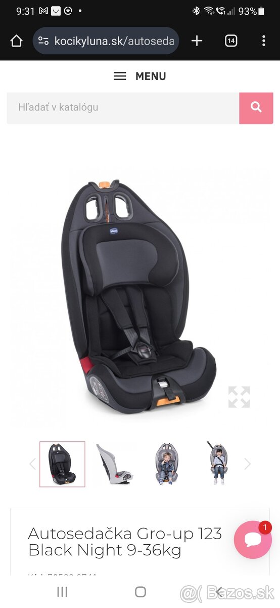 Autosedačka Gro-up 123 Black Night 9-36kg