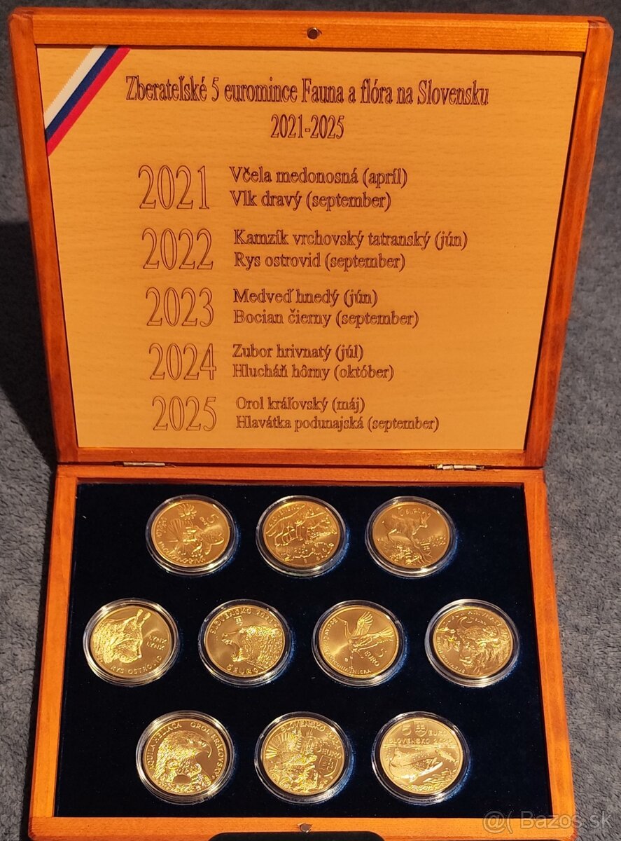 Sada 5 euro mincí Fauna a flóra