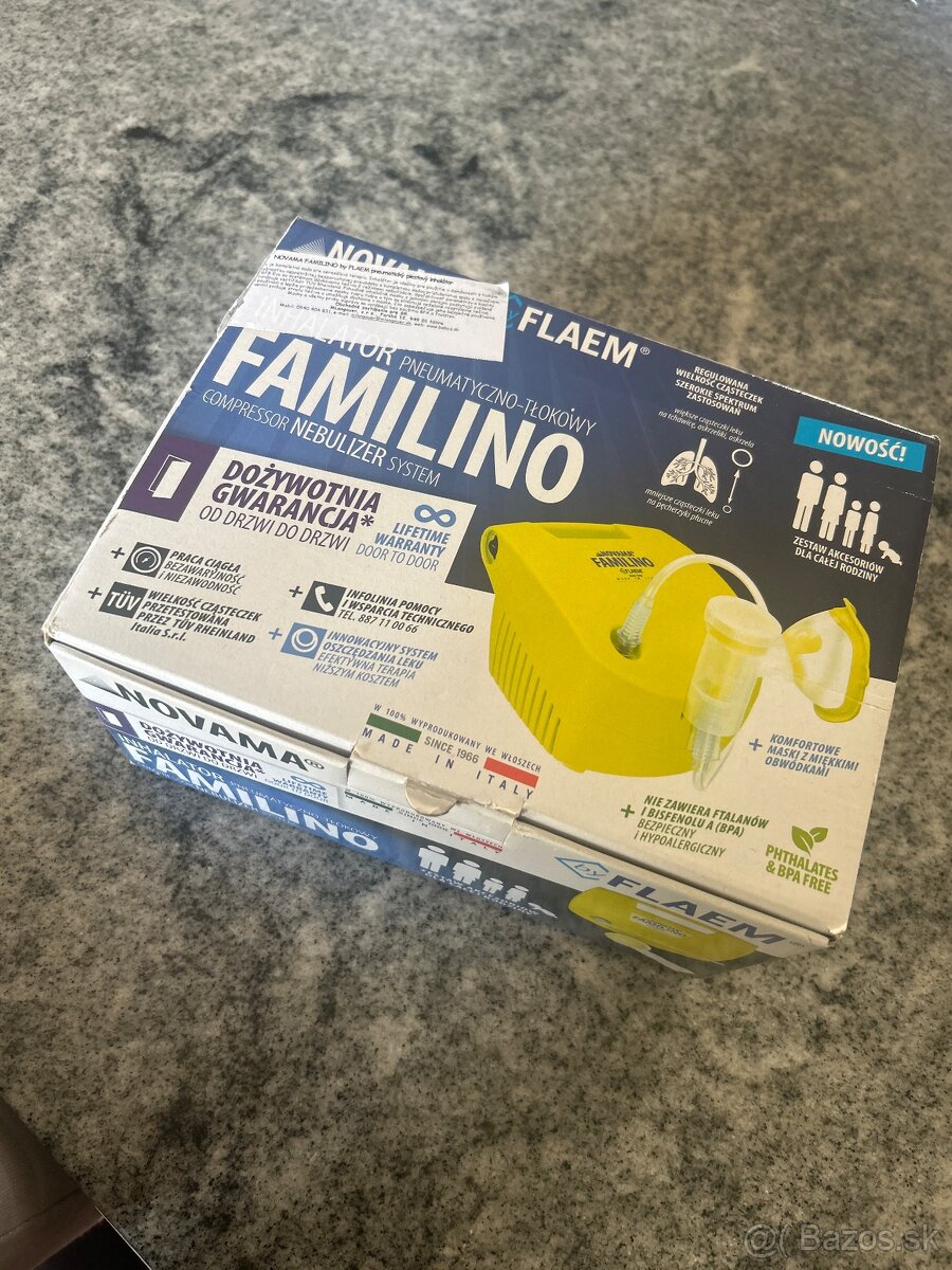 NOVAMA Inhalátor pneumatický piestový s nebulizérom set