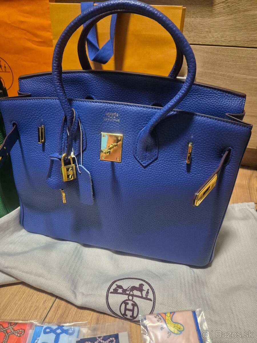 Nova luxusna kožená kabelka Hermes Birkin Electric Blue