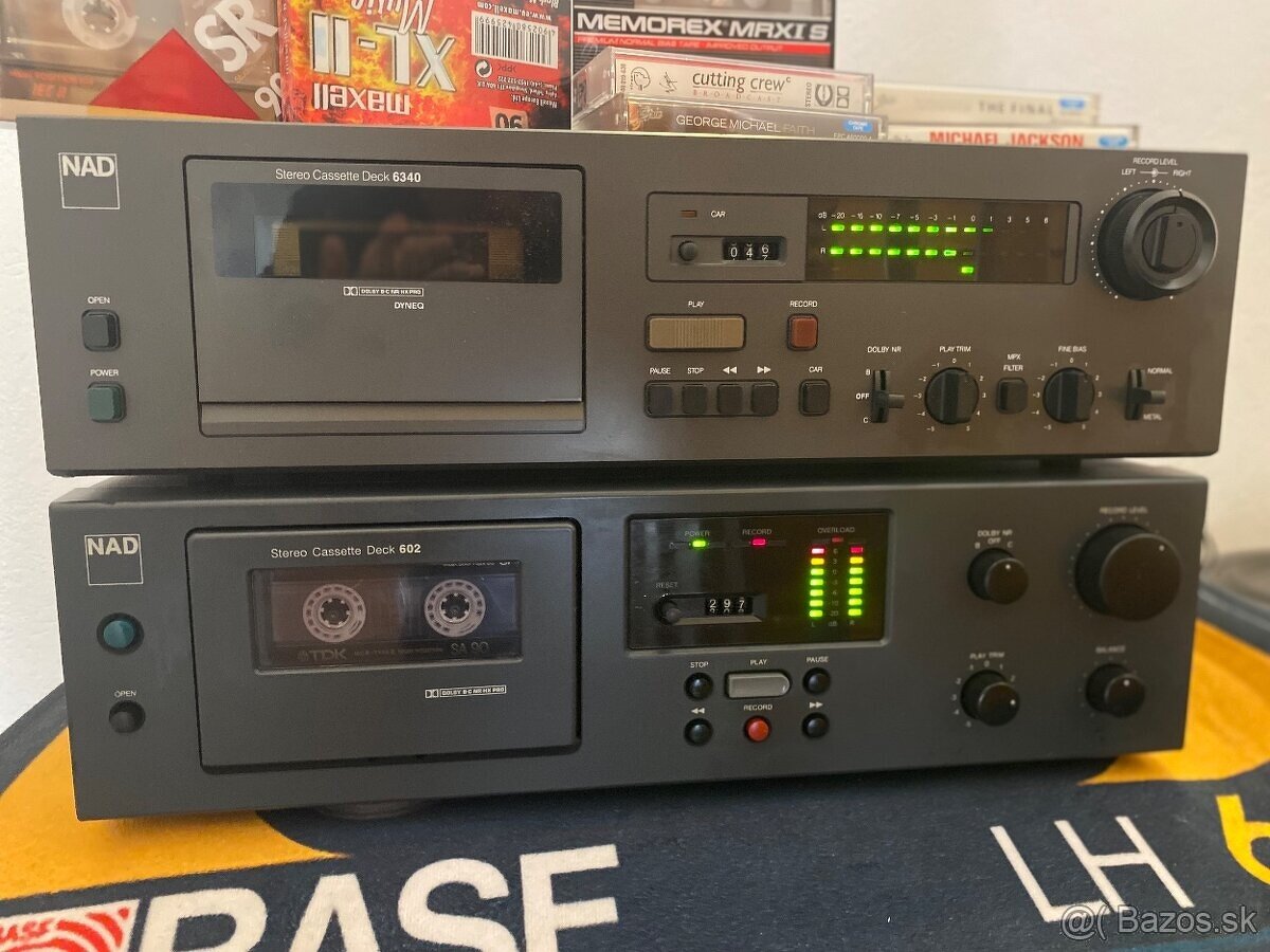 Predam kazetak 2x NAD,3-head Kenwood,JVC a dvojdeck rozne