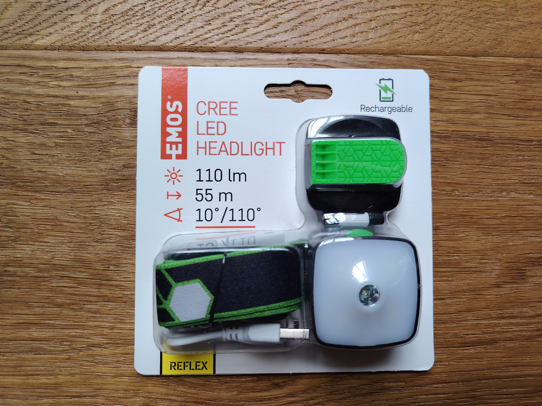 Predám Cree/SMD LED nabíjateľnú čelovku EMOS P3535