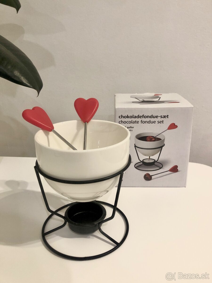Valentinska miska na fondue, nad sviecku (novy)