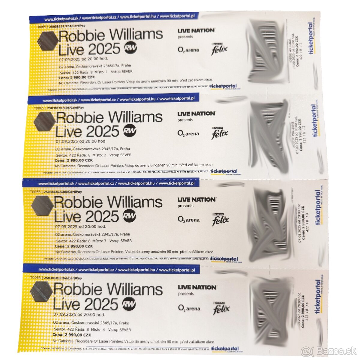 Robbie Williams lístky - PRAHA 7.9.2025
