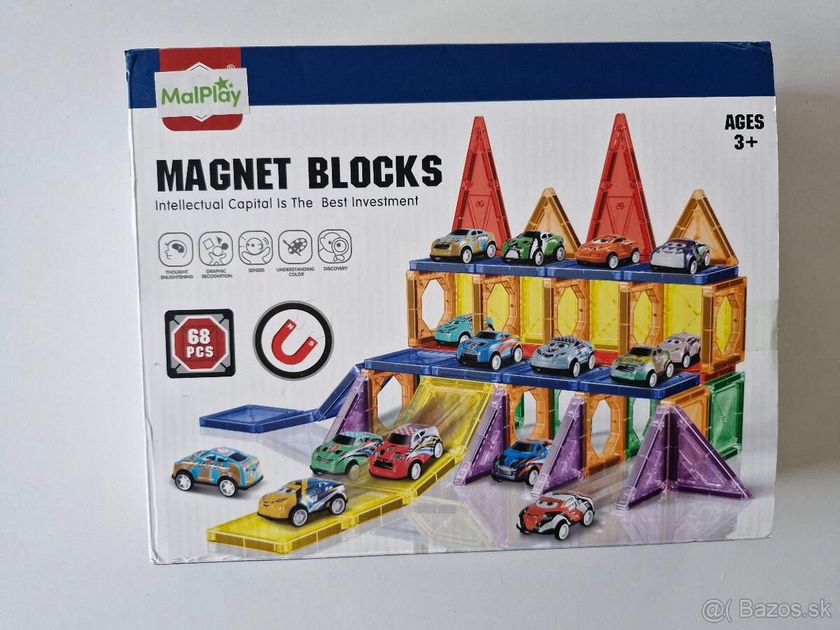 Magneticka stavebnica s autíčkami