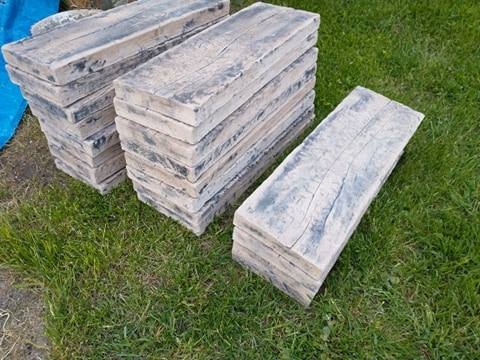 Betónové šlapáky drevá
