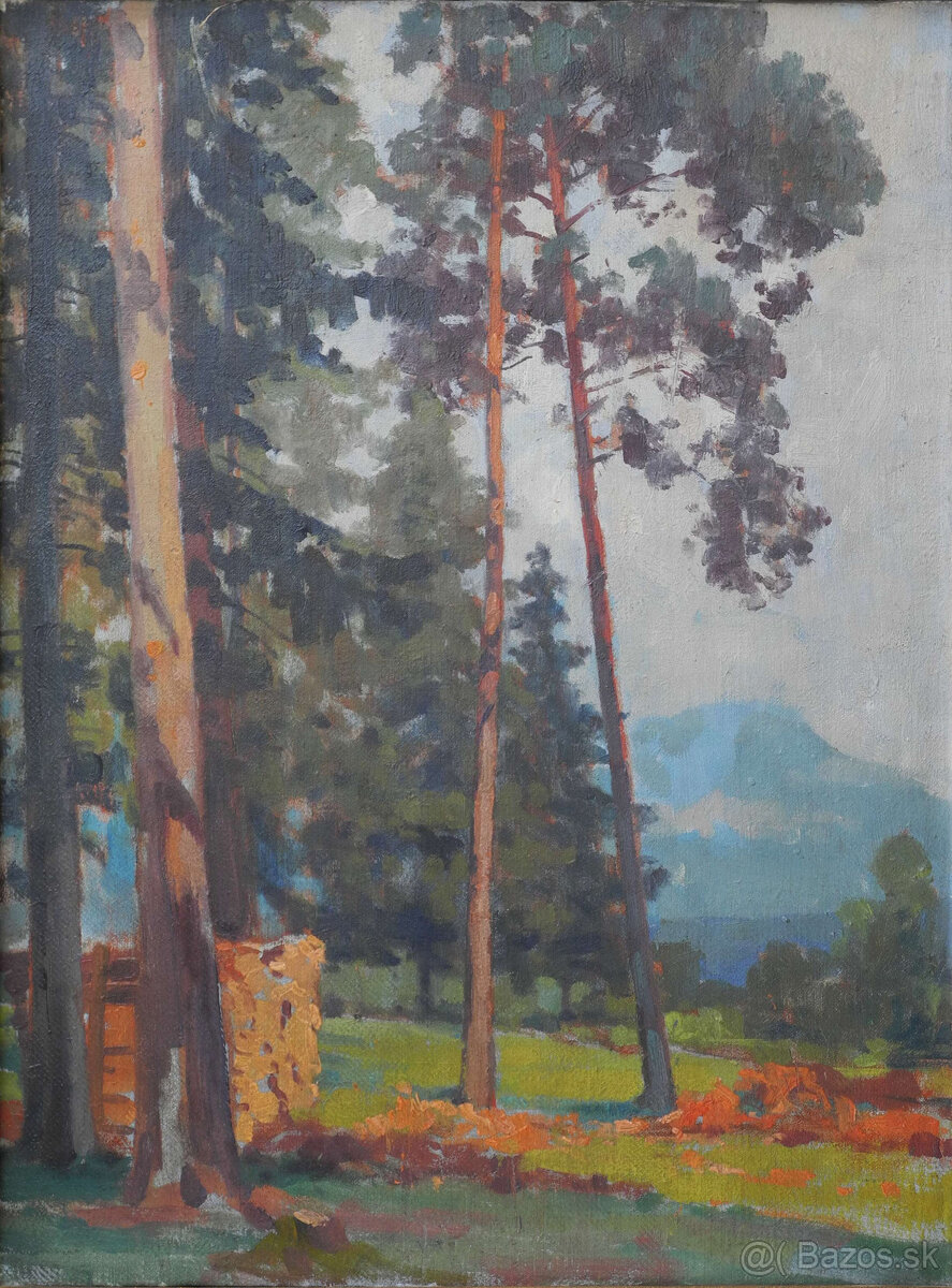 Csordák Ľudovít, Na okraji lesa, po roku 1900, olej, plátno