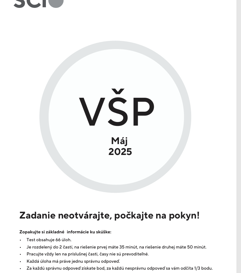 Podklady na Scio - VŠP